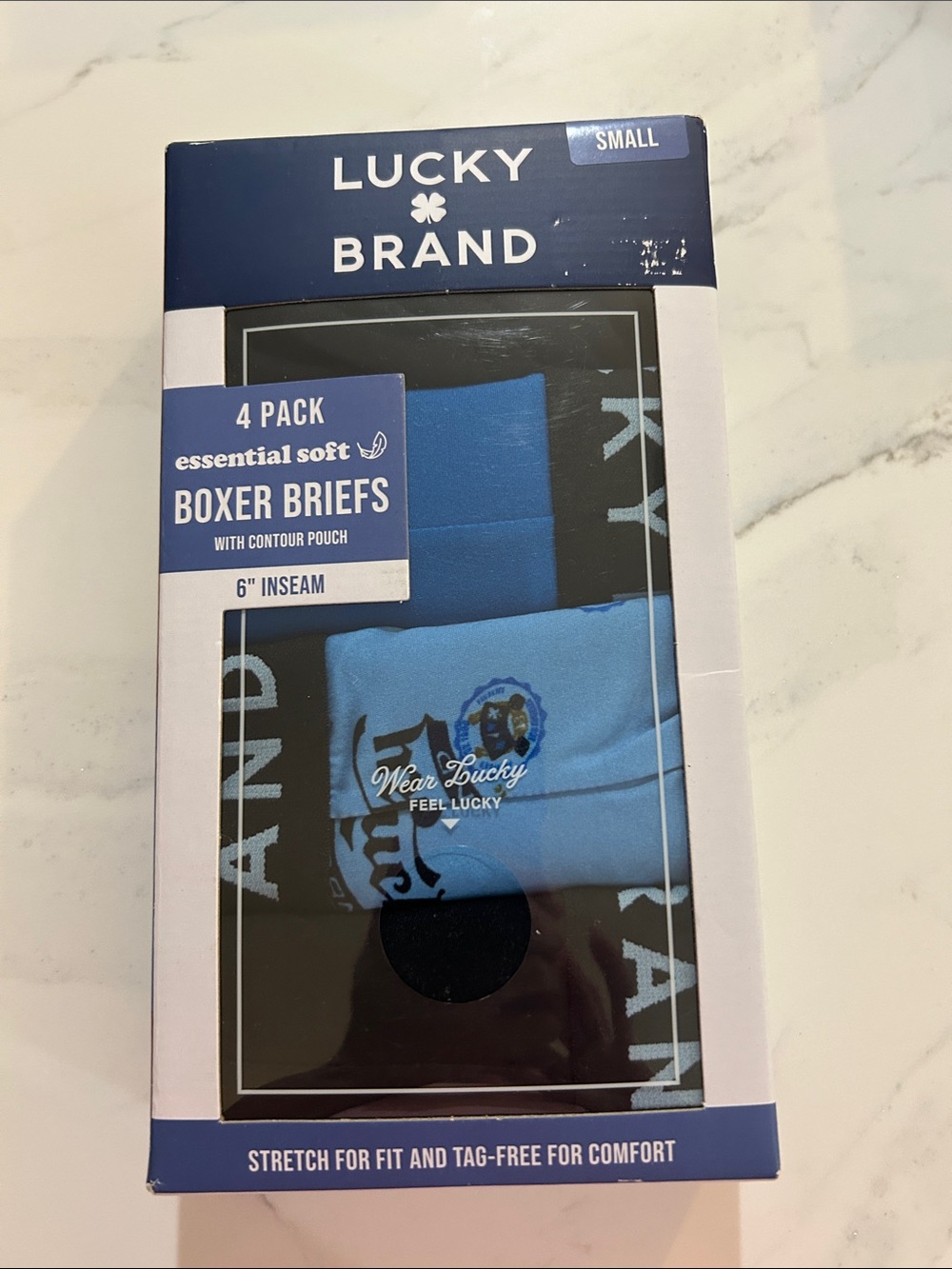Lucky Brand Light Blue Men's Boxer Briefs - 4 Pack